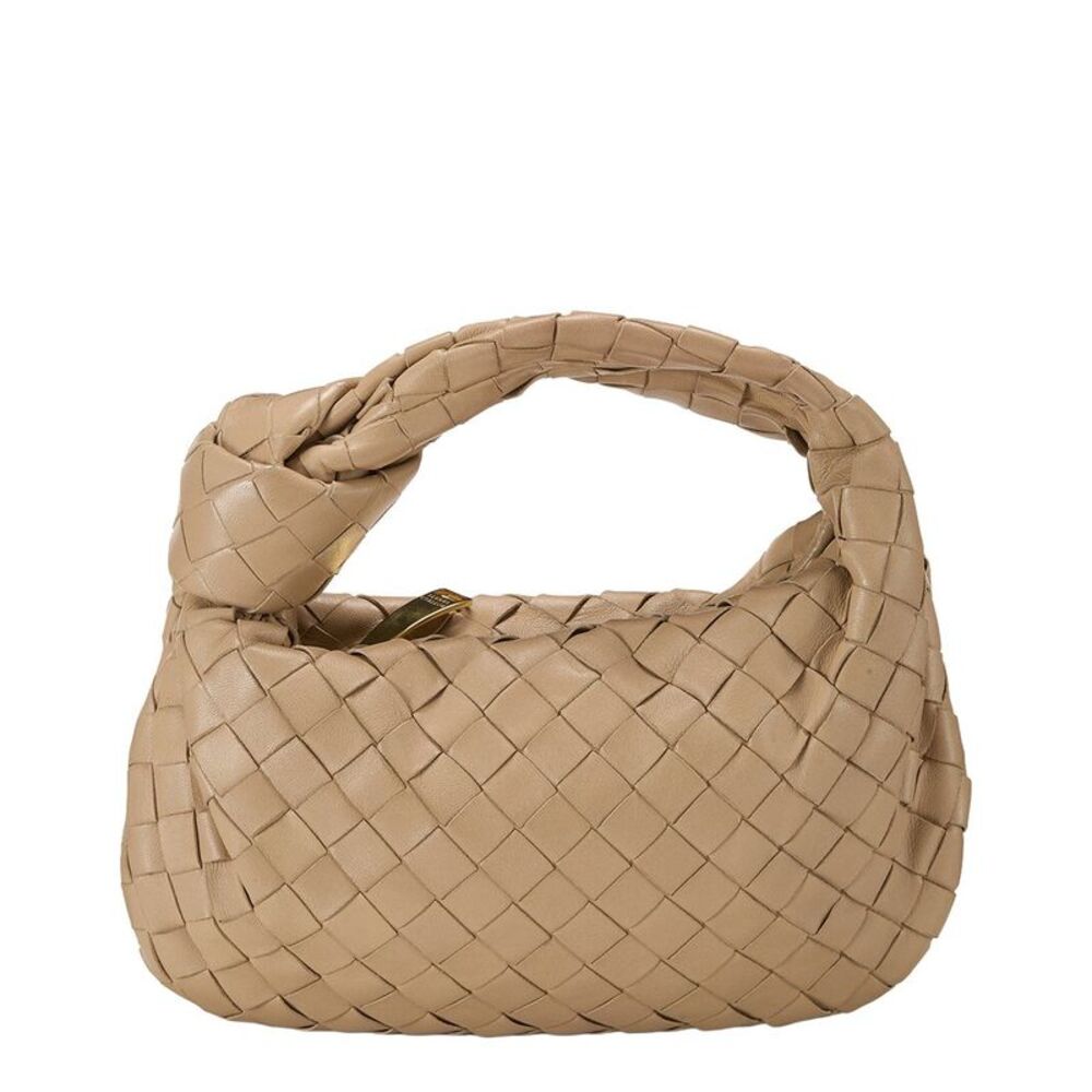 Bottega Veneta Beige Intrecciato Leather Jodie Mini (Authentic Pre-Loved)